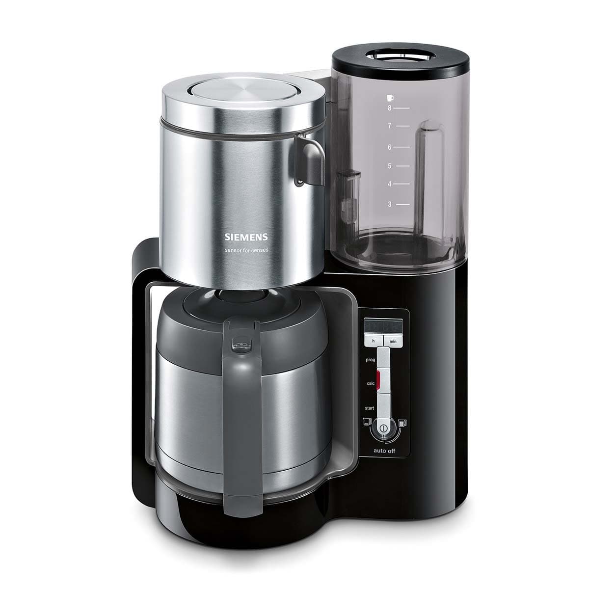 Siemens TC86503 coffee maker - coffee makers (freestanding, Drip coffee maker, Coffee, Anthracite, Silver, 50/60 Hz, 355 x 260 x 250 mm)