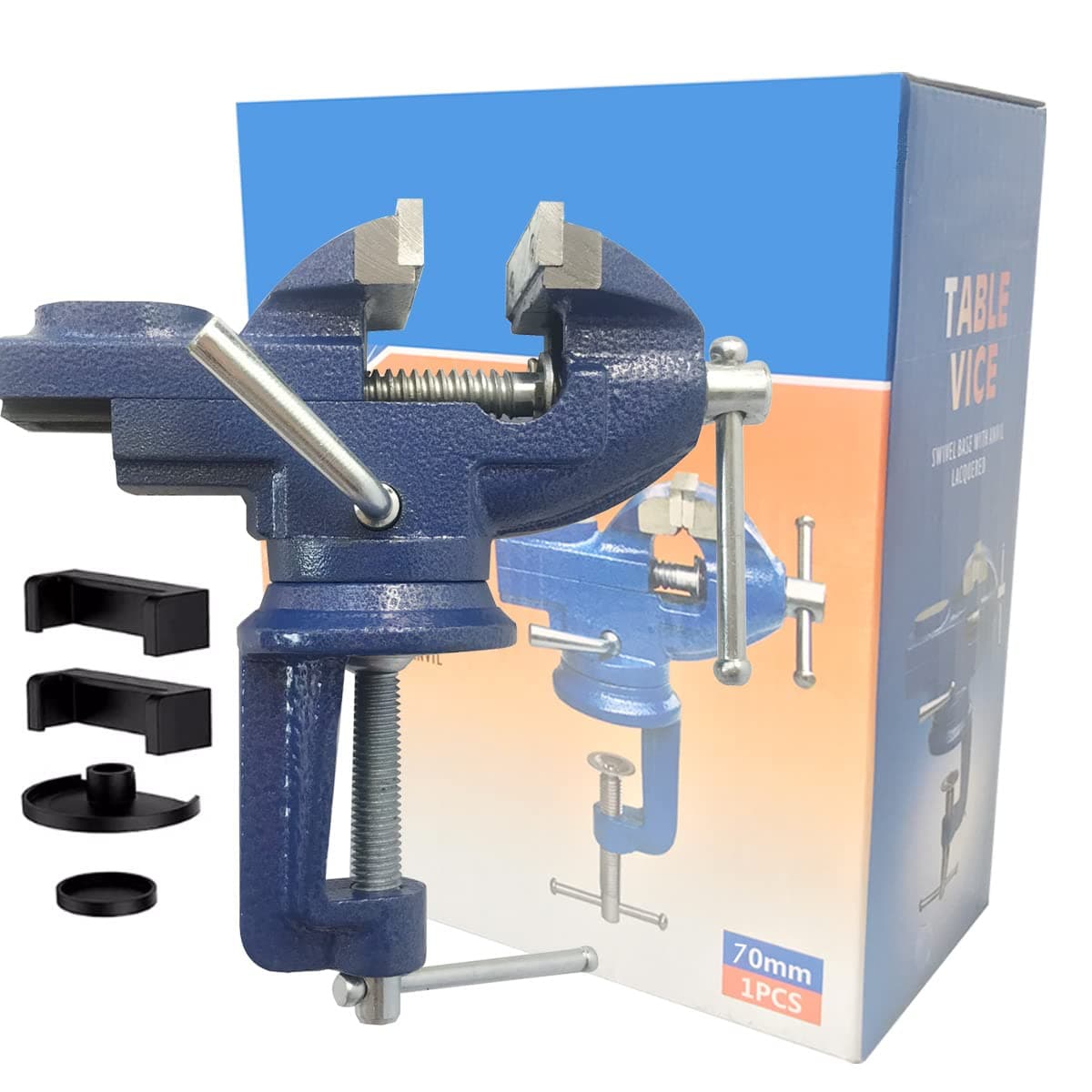 Mini Table Clamp Small Bench Vice New upgraded cast iron manufacturing Jewelers Hobby Clamps Craft Repair Tool Portable Work Bench Vise (mini) (3 INCH)