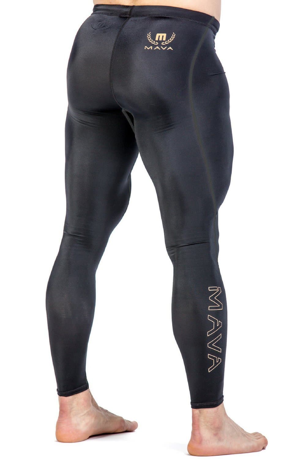 Mava Men’s Compression Pants - Warm and Comfortable Base Layer Tights and Athletic Leggings for Sports, Running, Gym Workouts