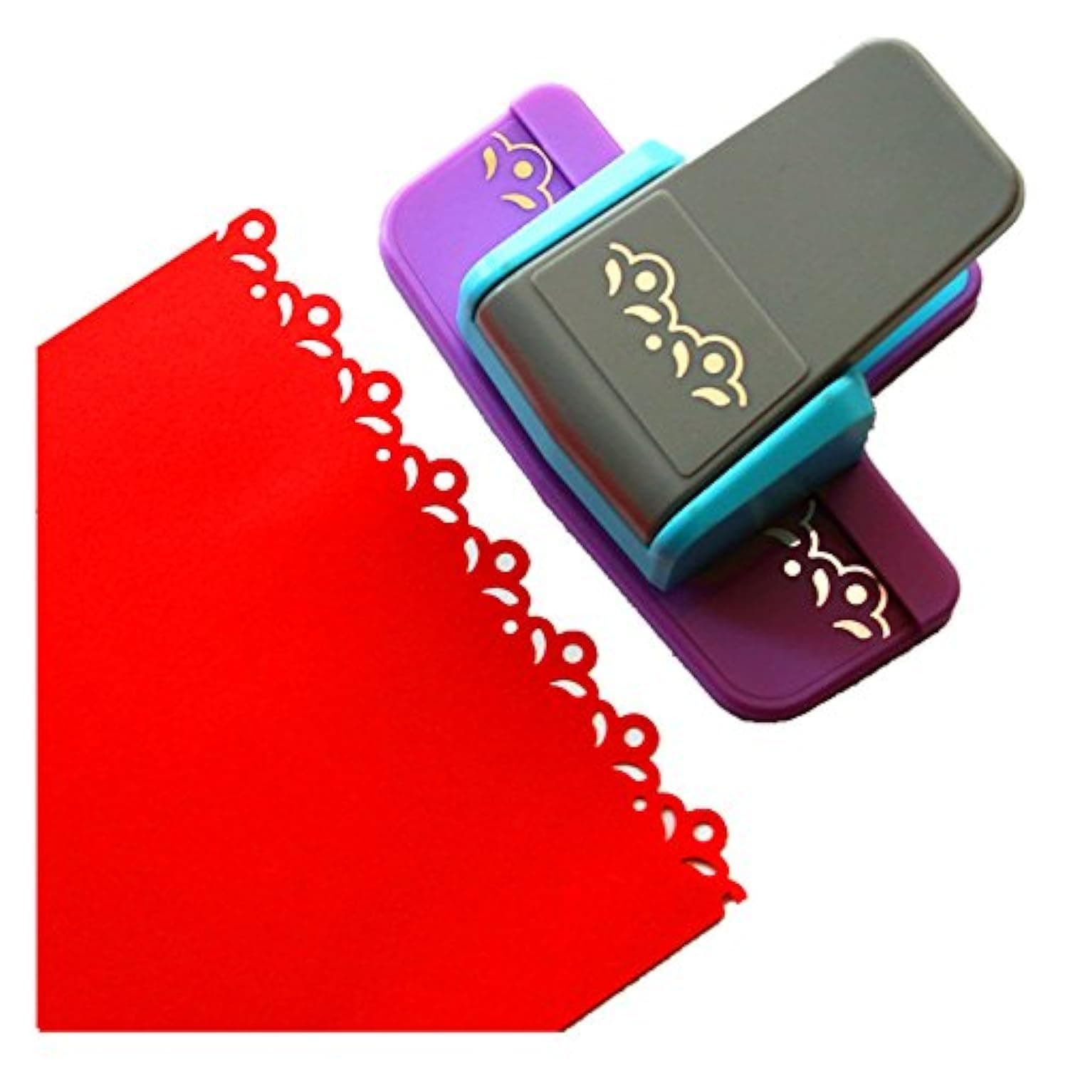 CADY Craft Punch Success Tools Edger Punch, Scroll Pattern, Large,Tools Edge Paper Punch (8721-5)