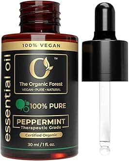 100% Plant Based Peppermint Essential Oil for Hair Growth | Repel Rats & Ants Naturally | Pure & Organic Peppermint Oil for Lips, Skin & Aromatherapy - Non-GMO, Therapeutic Grade, Multipurpose Use