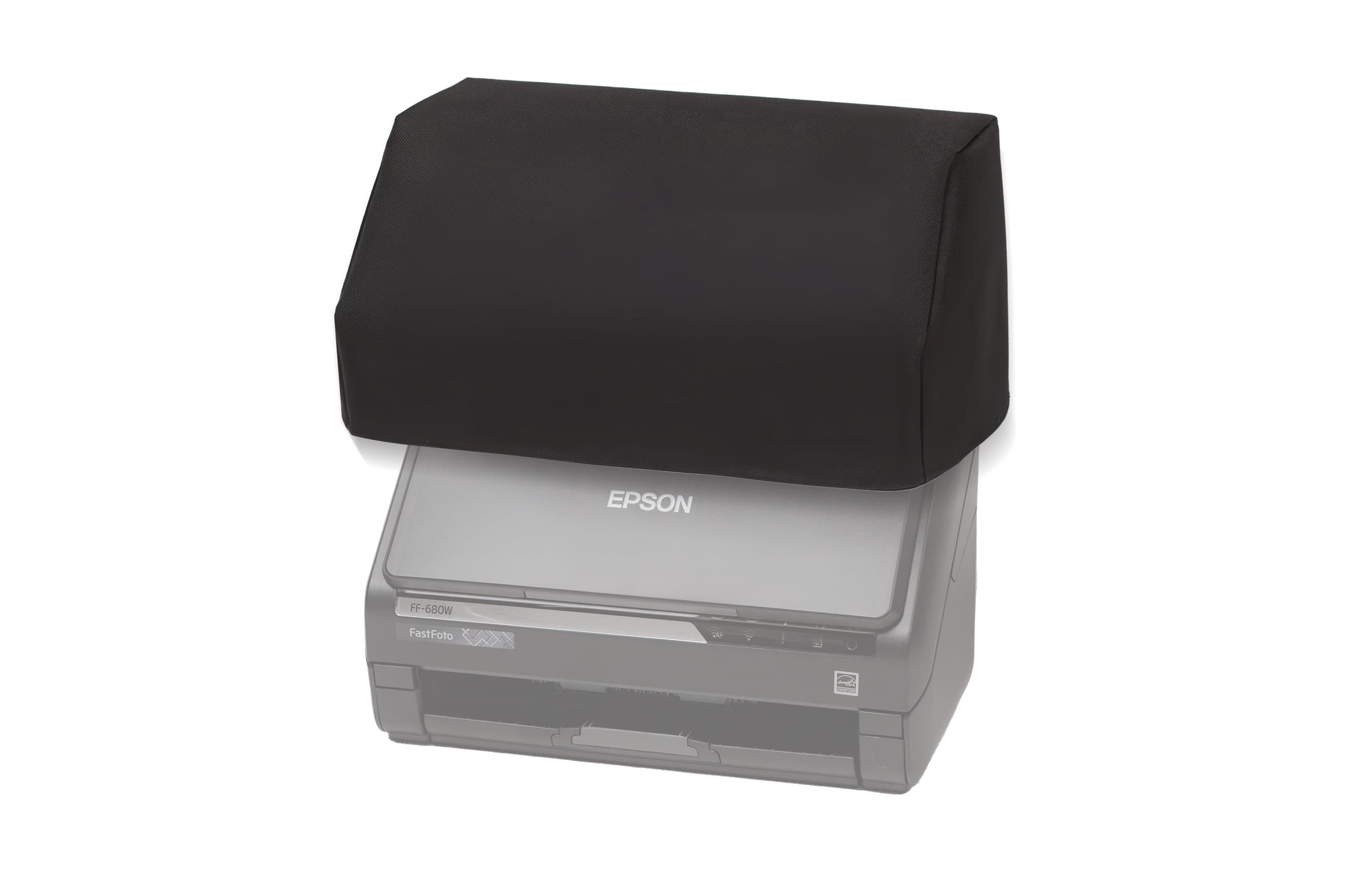 DigitalDeckCovers Premium Dust Cover for Epson FastFoto & Document Scanner (FF-680W, DS-530, DS-770, DS-870, DS-970, ES-400W, ES-500W) Anti-Static Waterproof Black Fabric Protector