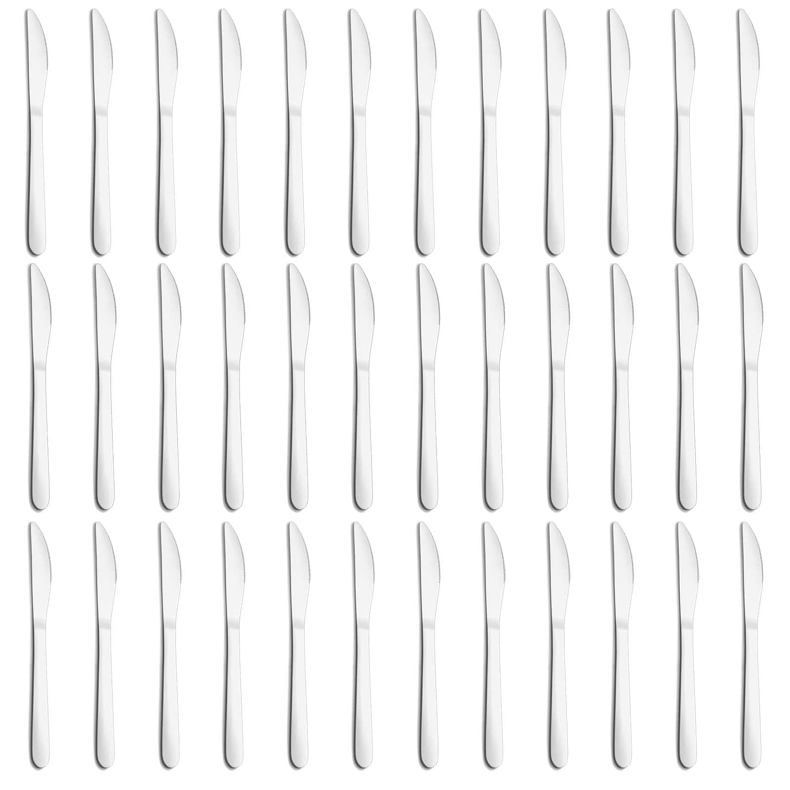 36-Piece Butter Knives, Dinner Knife Set (9 Inches), Food Grade Stainless Steel Table Knife, Knives Silverware for Home/Restaurant/Kitchen, Dishwasher Safe & Mirror Polished
