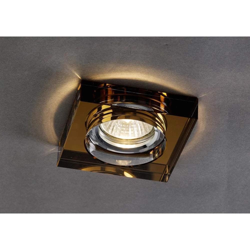 Crystal Downlight Deep Square Rim Only Bronze
