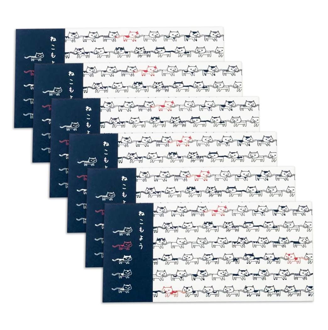 FrontiaMemo pad Memopads Notepads Journal 3.2x6.7" Small Set of 6 Pads Paper Ruled Kawaii Cute Art Gift japan Japanese Stationery
