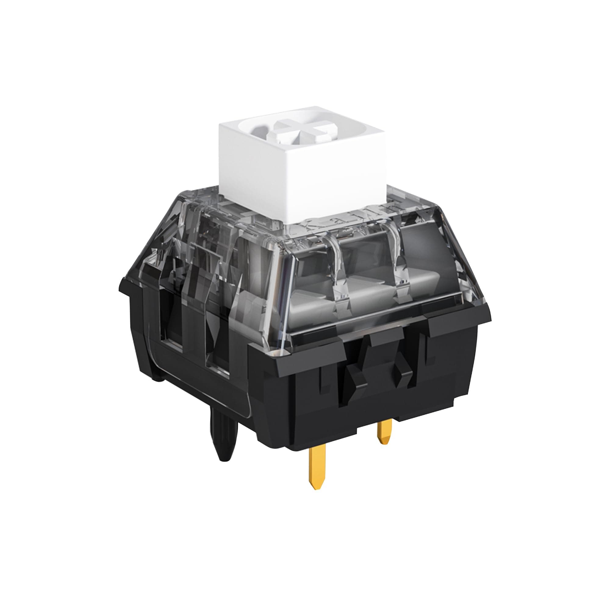 Kailh Box White V2 Keyboard Switch, 5-Pin 45gf Clicky Pre-Lubricated Gold-Plated Spring Dustproof and Waterproof Switches, for Mechanical Gaming Keyboard(45pcs)