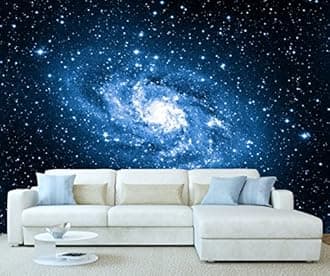StickersWall Space Milky Way Galaxy Wall Mural Photo Wallpaper Picture Self Adhesive 1064 (342cm(W) x 242cm(H))