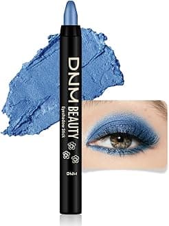 evpct Royal Blue Shimmer Cream Eye Shadow Brightener Sticks Set for Eyes, Blue Shimmery Matte Pencil Eye shadow Applicator Stick Pen Palette Makeup Waterproof sombras en crema para ojos 13#