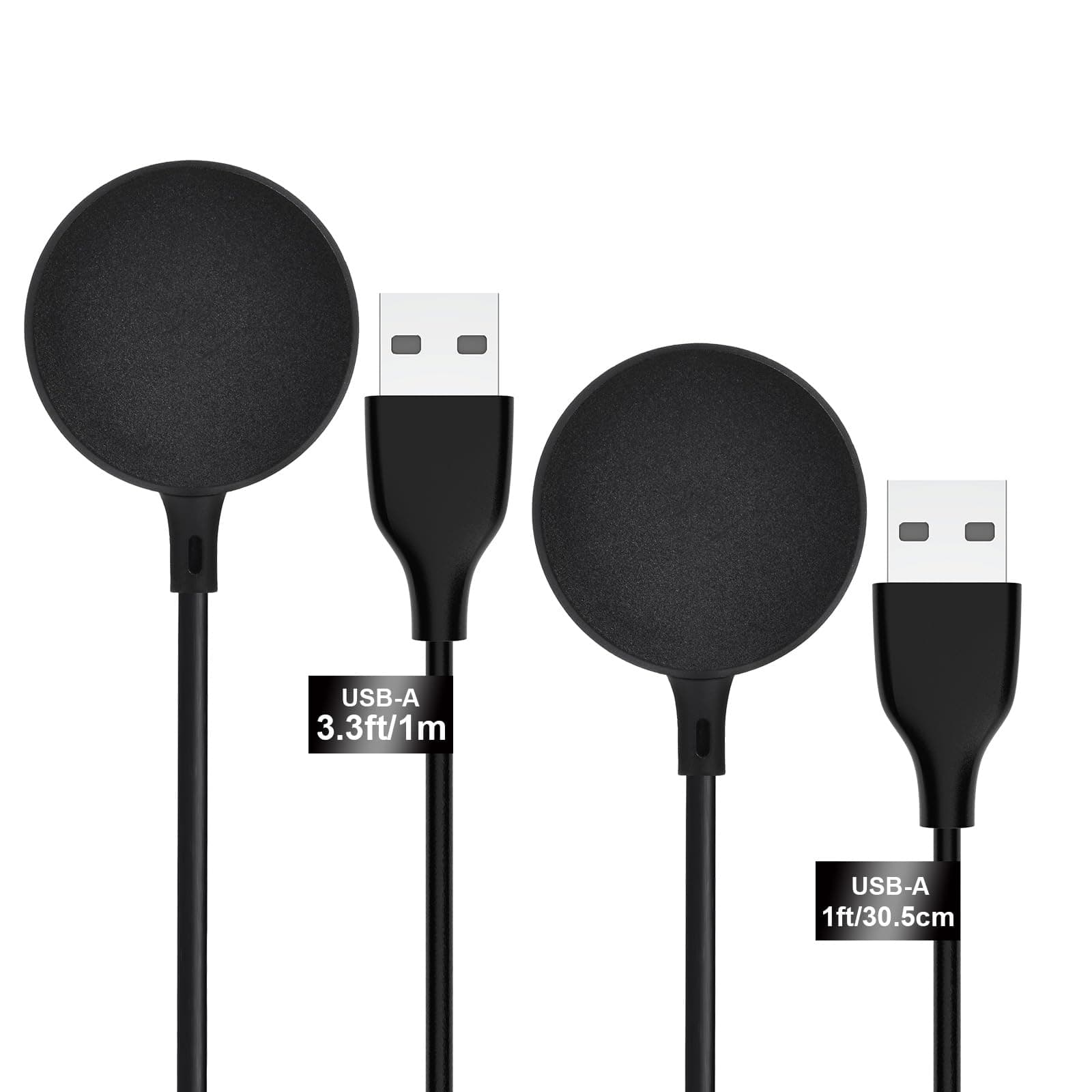 COSOOS 2-Pack USB Charging Cable for Samsung Watch Charger, Galaxy Watch6/6 Classic/ 5/5 Pro/4/4 Classic/3/Active 2/1, 1m Long & 30cm Short Replacement Wireless Charger for Galaxy Watch