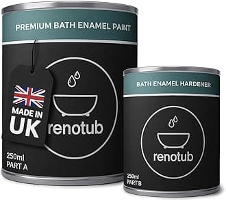 Premium 2K Bath Resurfacing Repair Enamel Paint - Brilliant White - Bathtub - Shower Tray - Sink - Tiles