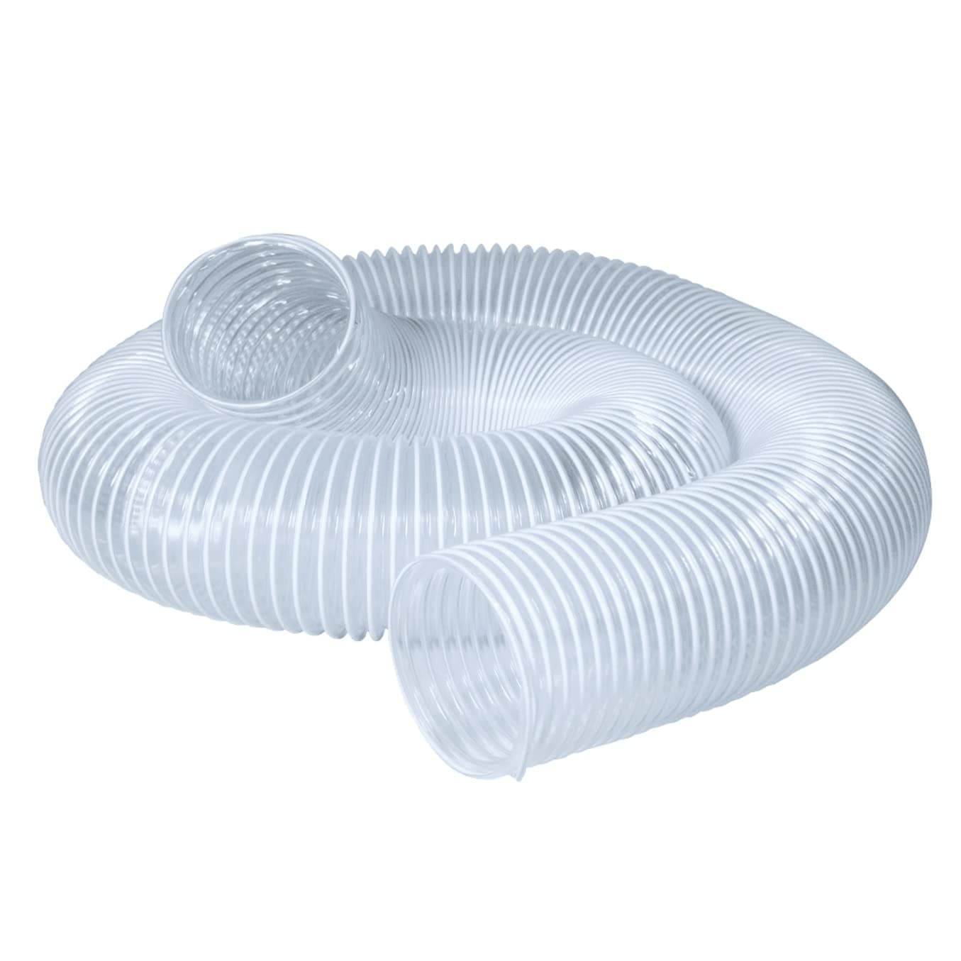 POWERTEC 2PK 2-1/2" x 10' Dust Collection Hose, Flexible PVC Dust Collector Hose for Table Saw, Band Saw, Router Table, Belt Sander, Woodworking & Garage, Wood Shop Dust Collection System (70129)