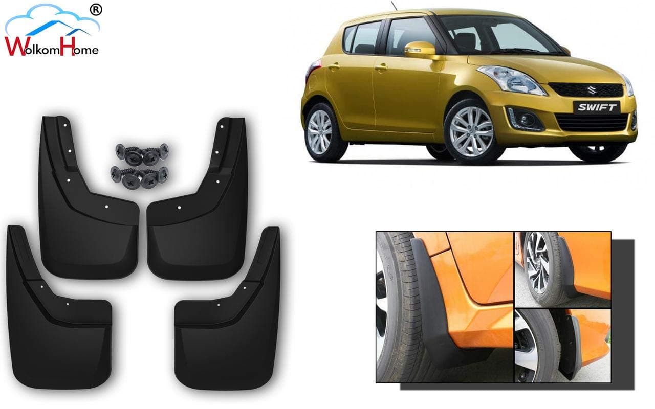 WolkomHome Car O.E Type Mud Flaps Mud Guard for Maruti Swift 2013