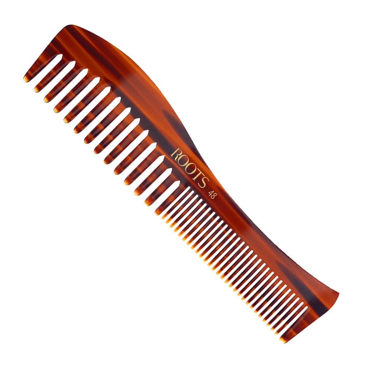 ROOTS Classic Comb | Dual Teeth For Styling & Detangling | Smooth & Round Teeth prevent Hair damage | For Women with Straight, Long, Wavy Hair | Wet & Dry use | Length - 7.5 Inch | Model No - 48