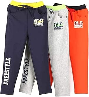 KYDA KIDS® Boys 100% Cotton Regular Fit Mid Rise Printed Summer Track Pants- (Pack of 3)