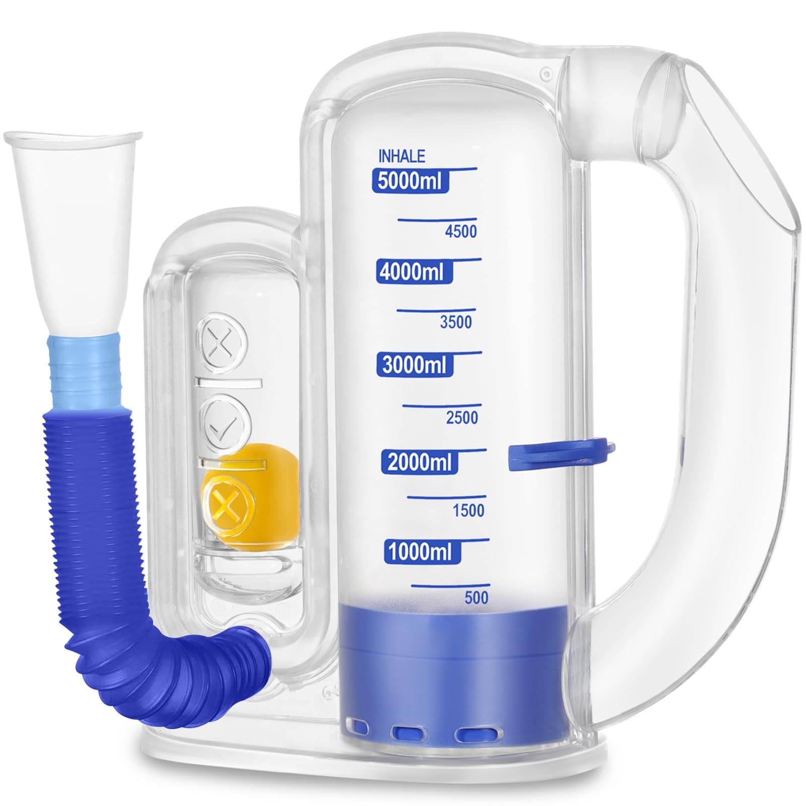 Incentive Spirometer Adult, Flutter Breathing Exercise Device for Lungs, Brea...
