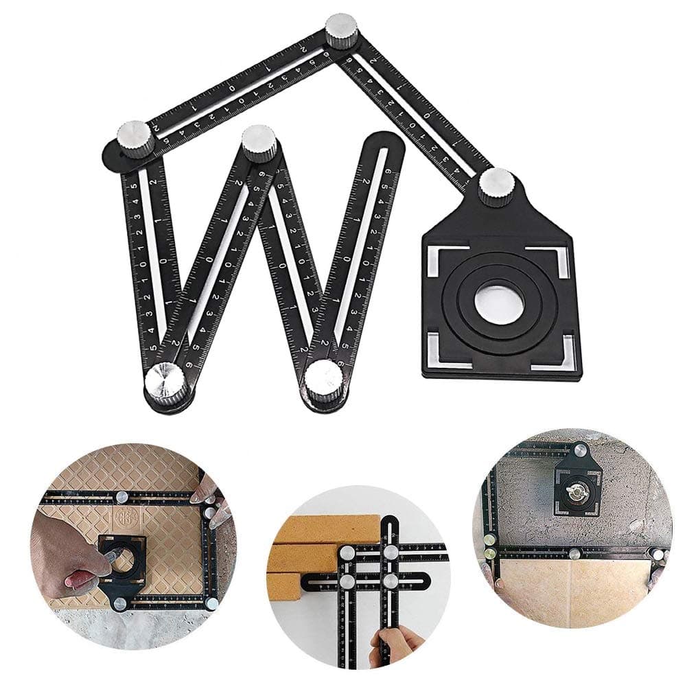 Multi-Angle Measuring Ruler Universal Angularizer Template Tool Aluminium Alloy Angularizer Ruler Layout Tool