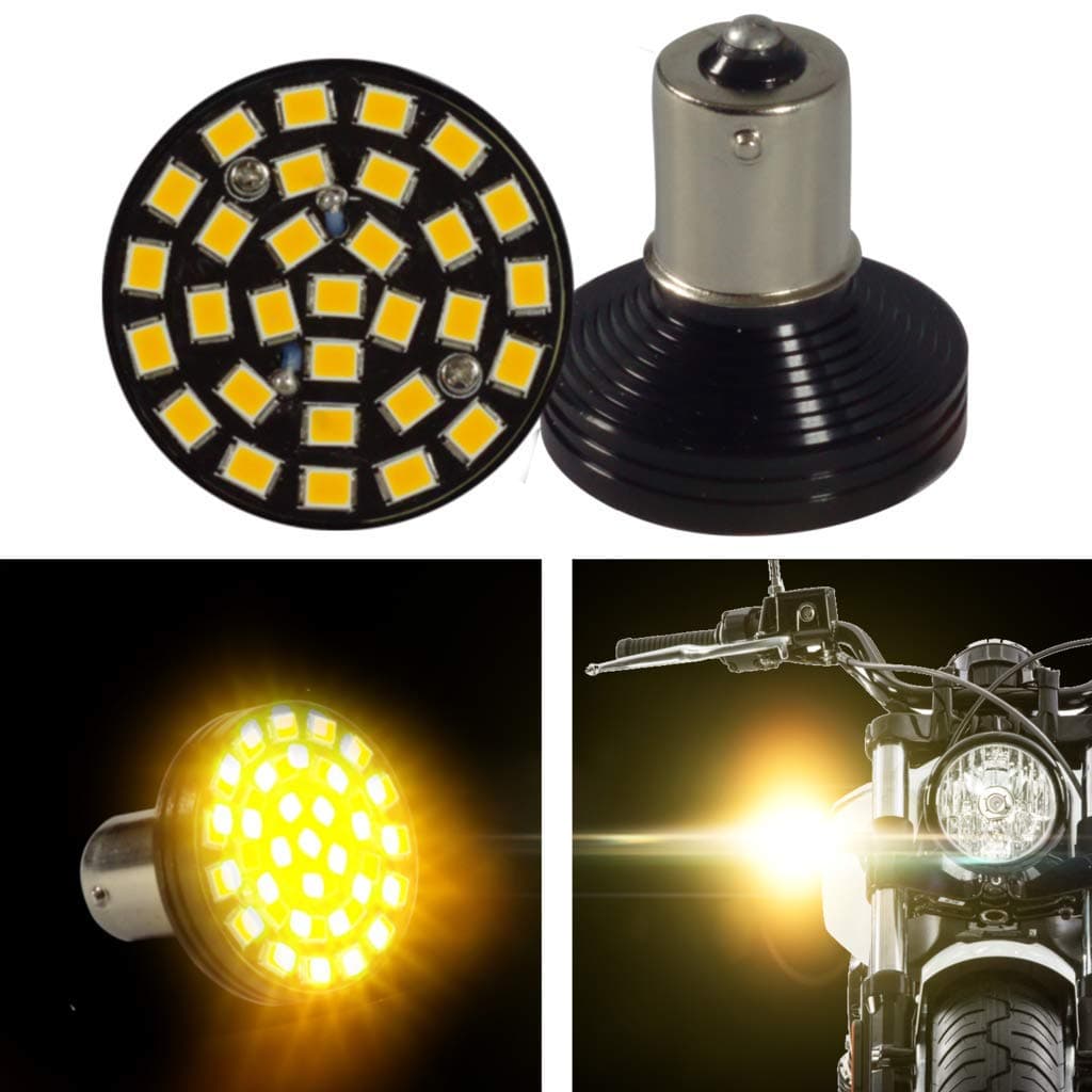 Eagle Lights Sunburst LED Front and Rear Turn Signals, fits Indian Scout, Pair of 2