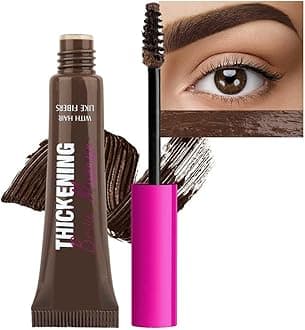 Tinted Thickening Brow Mascara,Brow Glue Eyebrow Gel,Waterproof, Transfer-proof, Brush to Fill in Eyebrows and Cover Gray Hairs Cruelty Free, Light Medium Brown (1pc 07 Espresso)