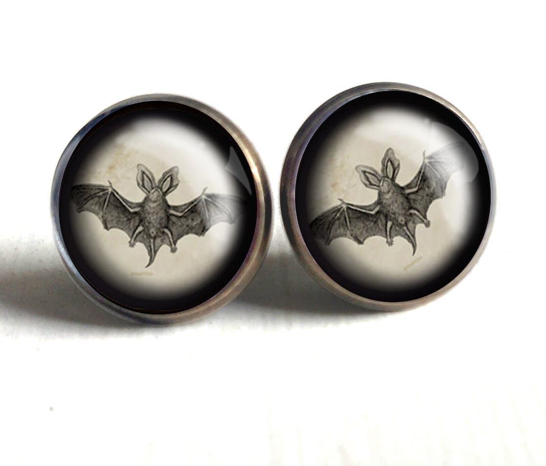 The Divine IguanaVictorian Bat Stud Earrings