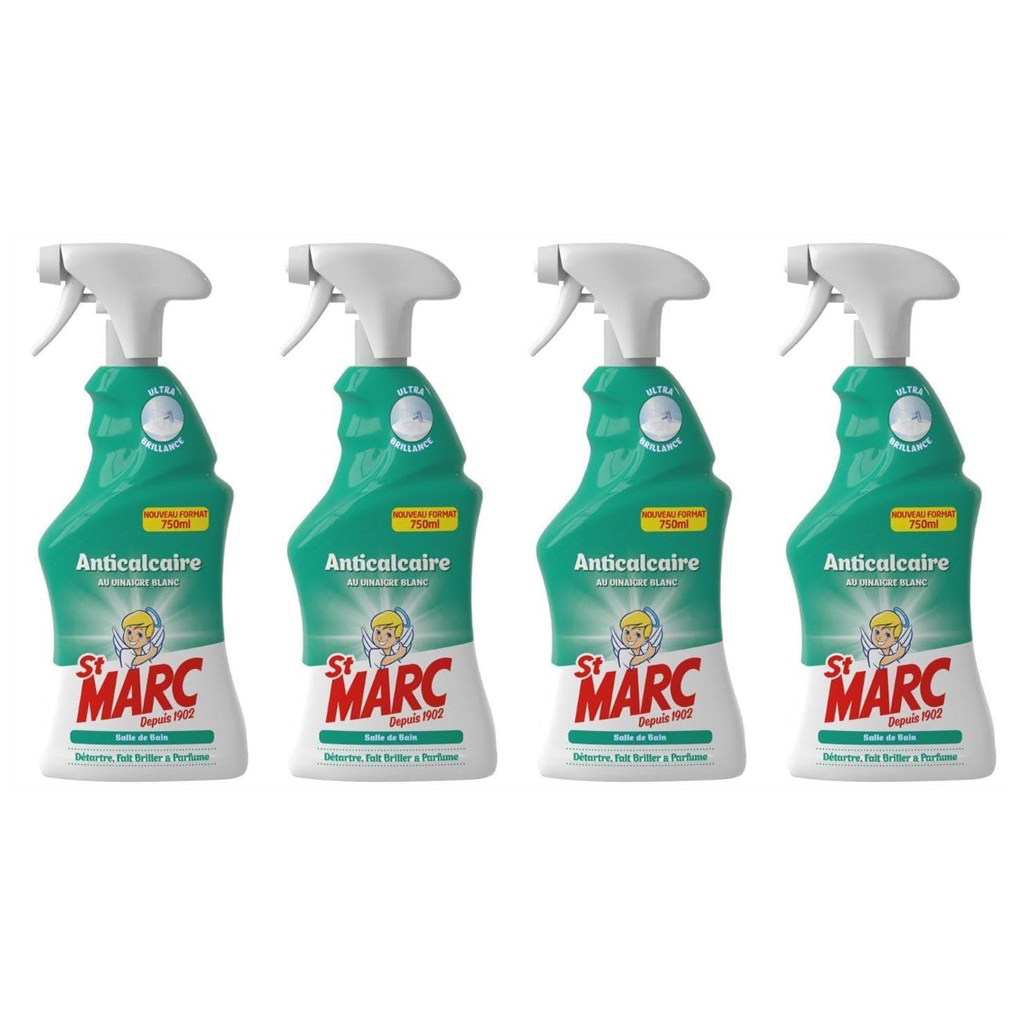 St Marc White Vinegar Limescale Remover Spray - 500 ml - Pack of 4