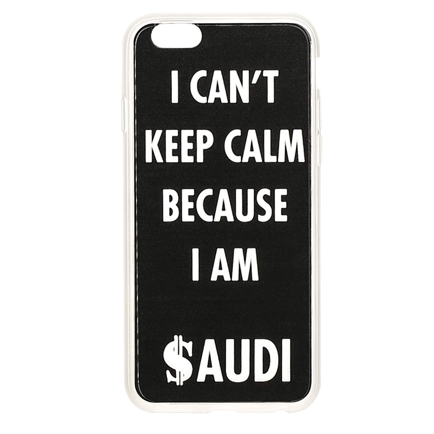 The Saudi Brand Ultra Thin Hard Back Shockproof Case Cool Quote Cover for iPhone 6S/7 Plus, White and Black