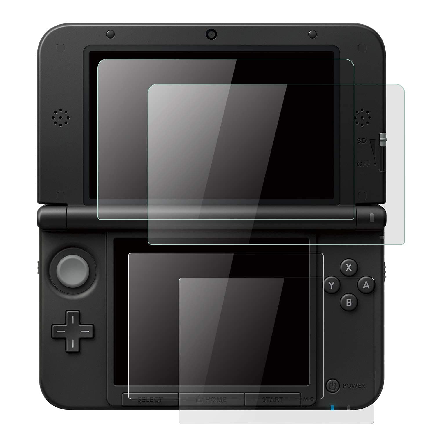 eWINNER 2 Pack Screen Protector Compatible with Nintendo New 3DS LL/XL / 9H Hardness Tempered Glass Protective Film Scratch Resistant Anti-Fingerprint Crystal Clear (for New 3DS LL/XL)