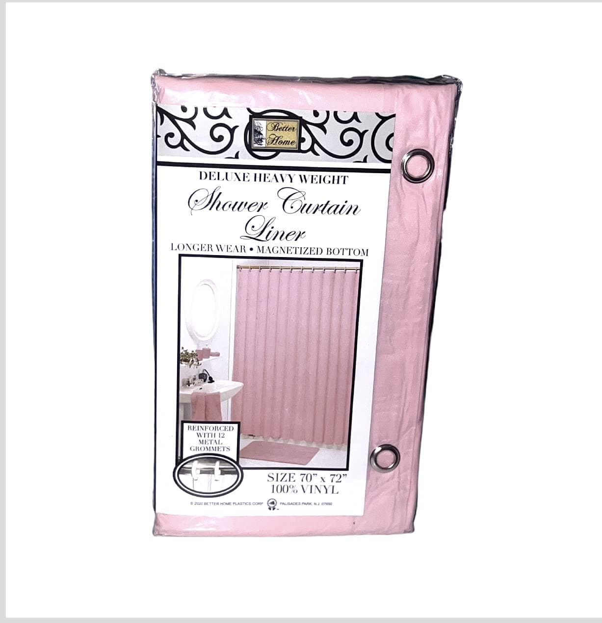 Heavy Duty Magnetized Shower Curtain Liner Pink