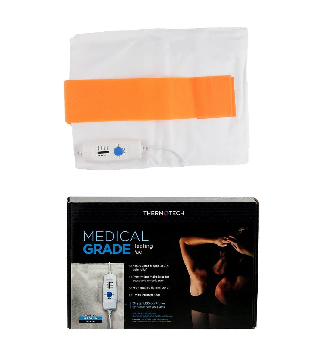 ThermoTech Medium Digital Moist Heating Pad with Infrared Technology (18"x14")