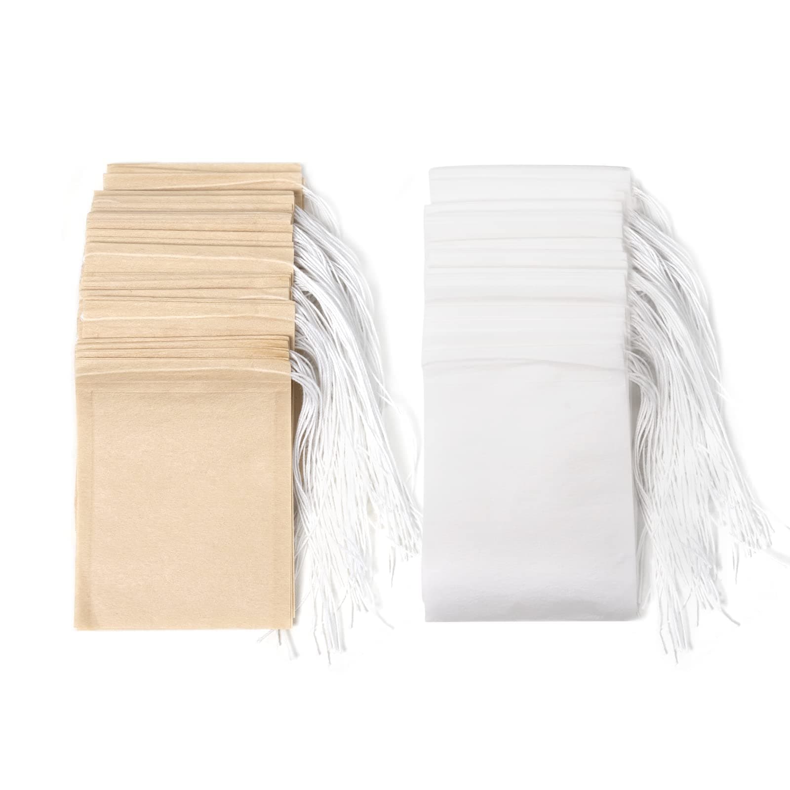 100PCS Disposable Tea Filter Bags, Carehabi Empty with Drawstring, for Loose, Muslin Bag (6 x 8 cm) (100PCS)