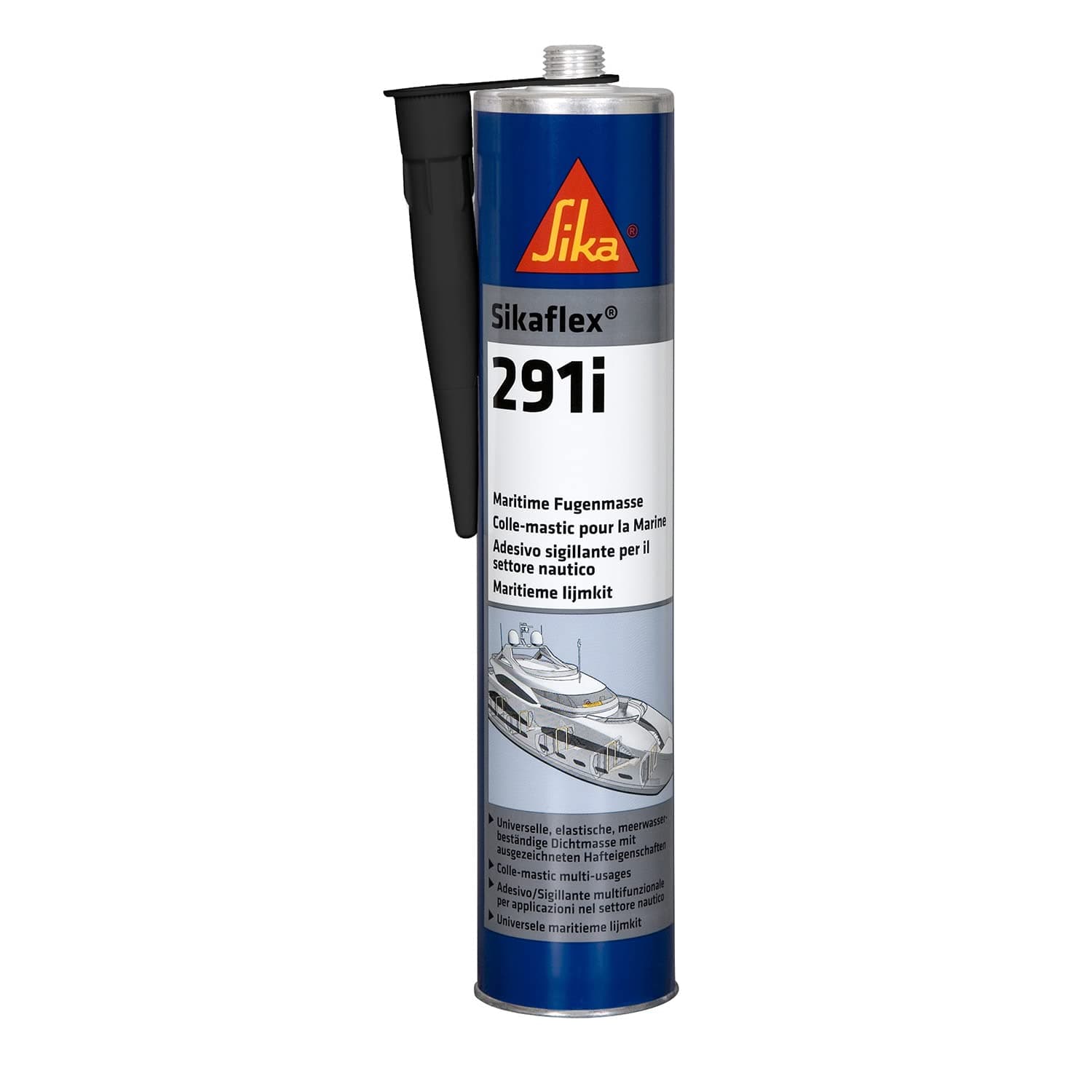 Sikaflex Black 291i Multifunctional Adhesive sealant for Marine Applications, 300ml