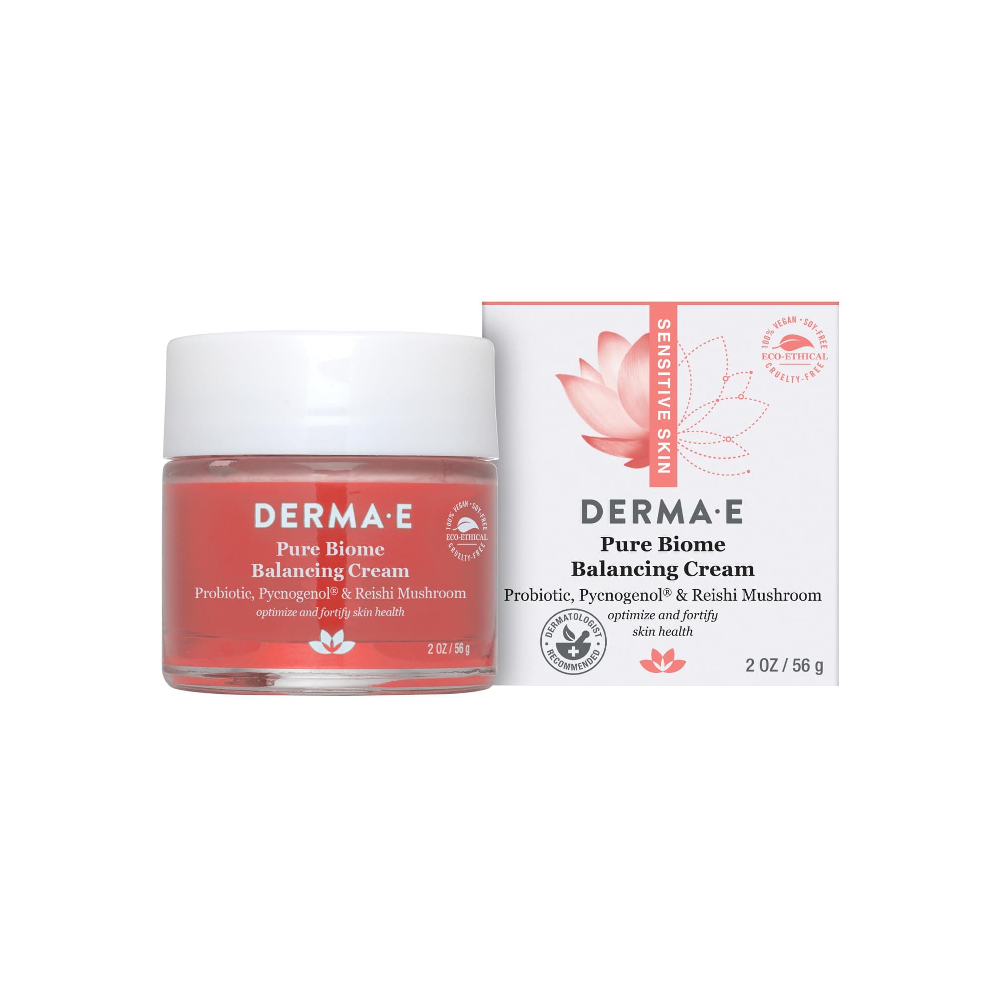 Derma E Pure Biome Balancing Cream, 2 OZ