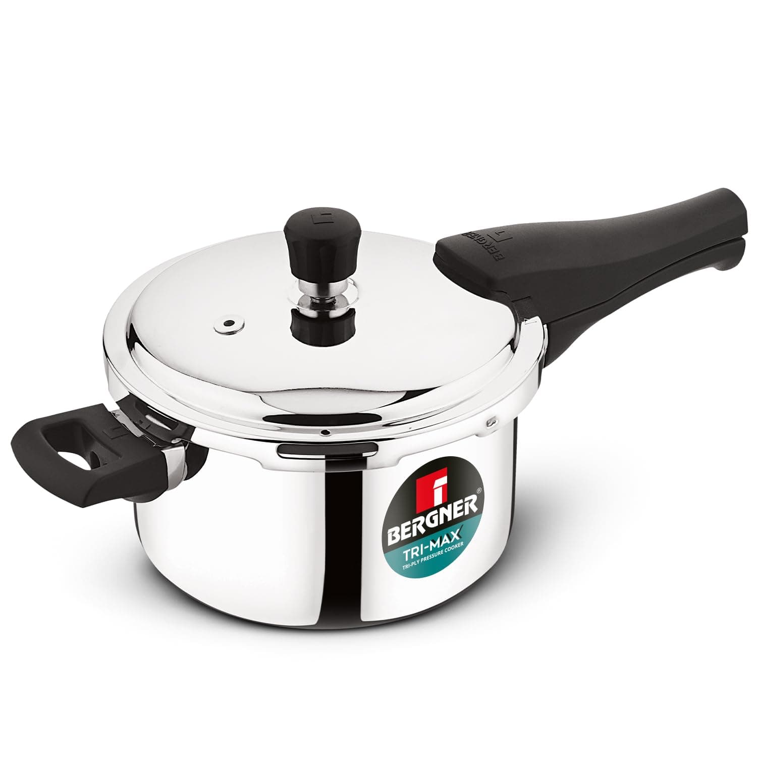 Tri-Max 6.5 Litres Triply Outer Lid Pressure Cooker, Triply Body, Healthy Cooking, Durable Bakelite Handle, Safety Valve, Measuring Scale Inside, ISI Certified - Induction and Gas Stove Ready