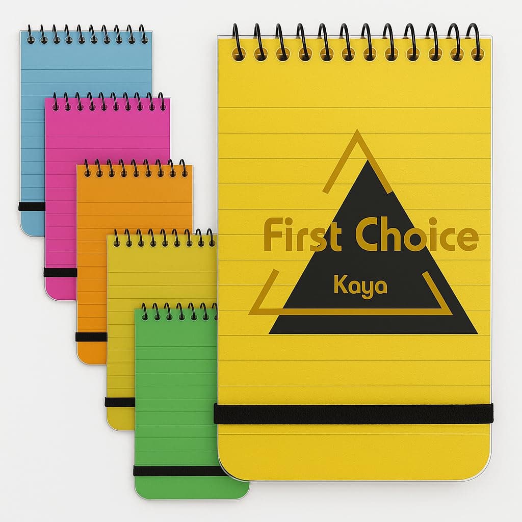 6-Pack Mini Neon Spiral Notepads – Compact 7.5 × 13 cm, Spiral Binding, Elastic Band, 50 Sheets Each – Vibrant, Durable & Ideal for School, Travel & Gift