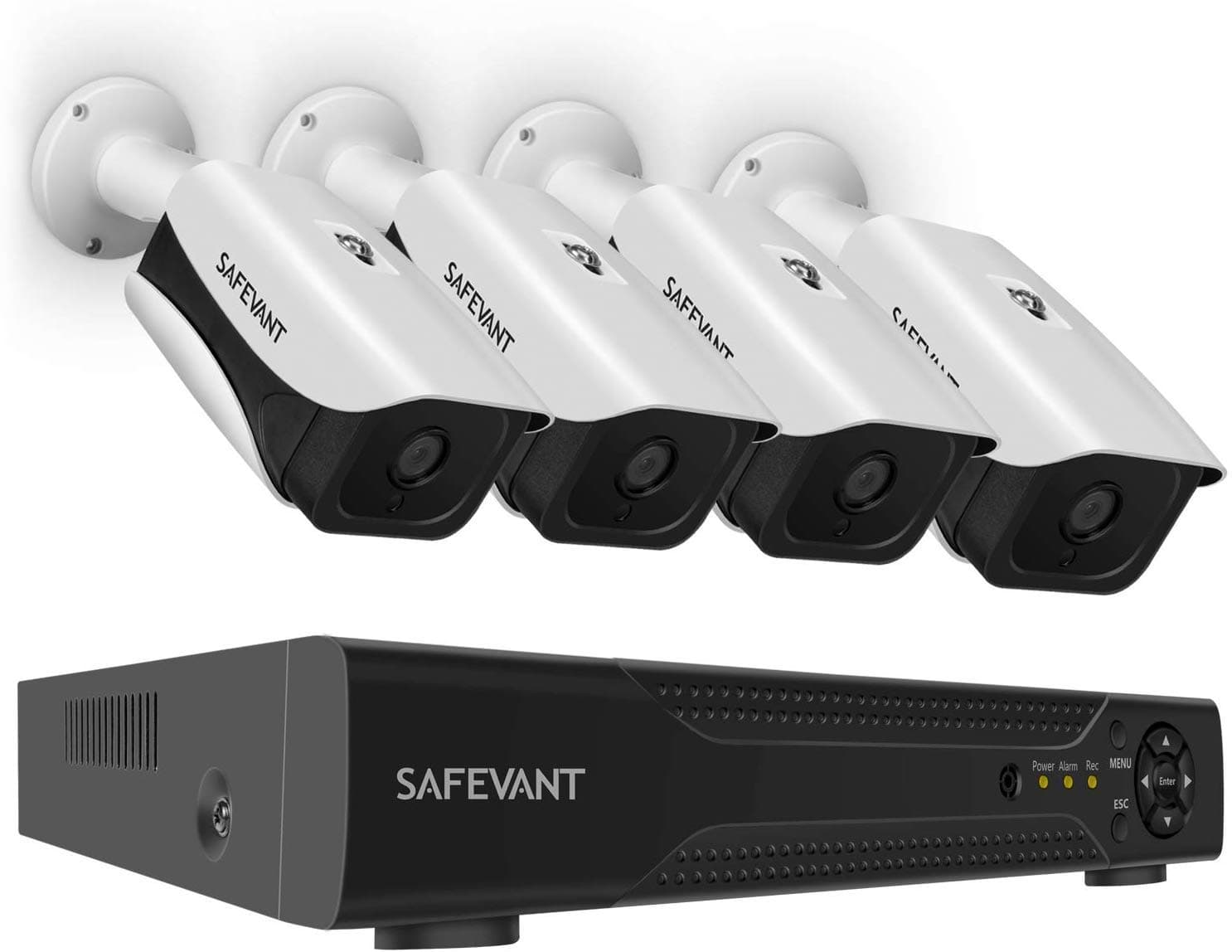 Security Camera System,SAFEVANT 8 Channel Full HD DVR Security Systems with 4pcs 2MP Outdoor Indoor Home Surveillance Cameras with Night Vision Motion Detection