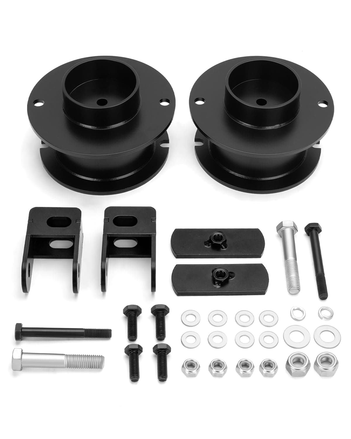 3" Front Leveling Lift Kit for 2014-2025 Ram 2500 4WD, 2013-2025 Ram 3500 (4x4) Pick Up, Heavy Duty Steel Struct Spacers with Shock Extension Brackets
