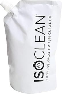 ISOCLEAN Makeup Brush Cleaner Refill Pouch - Liquid Makeup Cleaner Solution for Makeup Brushes and Makeup Tools - Cleans Bristles - No Rinse Formula dries in 60 Seconds - Vegan, Cruelty-free (525ml)