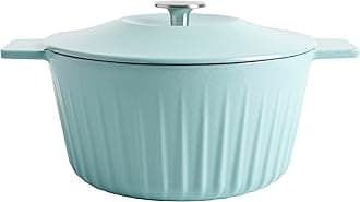 Martha Stewart Eastholm 5 QT Enamel Cast Iron Dutch Oven, Martha Blue