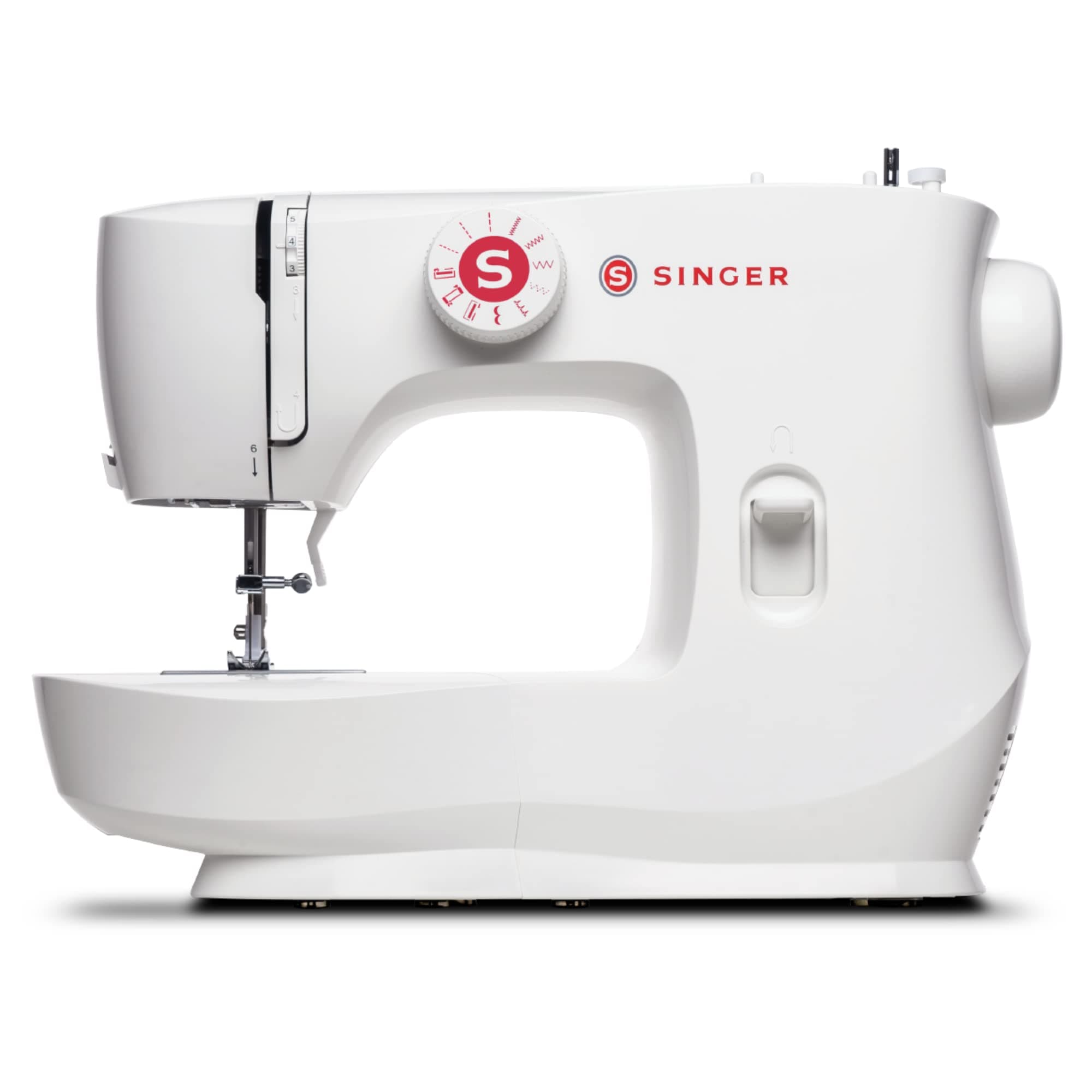 SINGER MX60 Lightweight & Portable Sewing Machine with Accessory Kit & Foot Pedal | 57 Stitch Applications, LED Light & 4-step Buttonhole | Great for Crafts & Mending