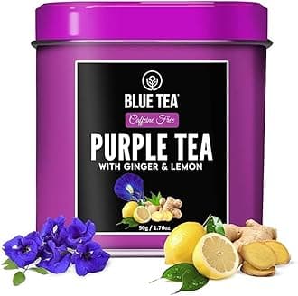 BLUE TEA - Purple Tea - 1.76 Oz (120+ Cups) Loose | Butterfly Pea Flower | Antioxidant Rich | Flower Based - Detox Tea - Non-Bitter - Herbal Tea - Caffeine Free | Tin Packed