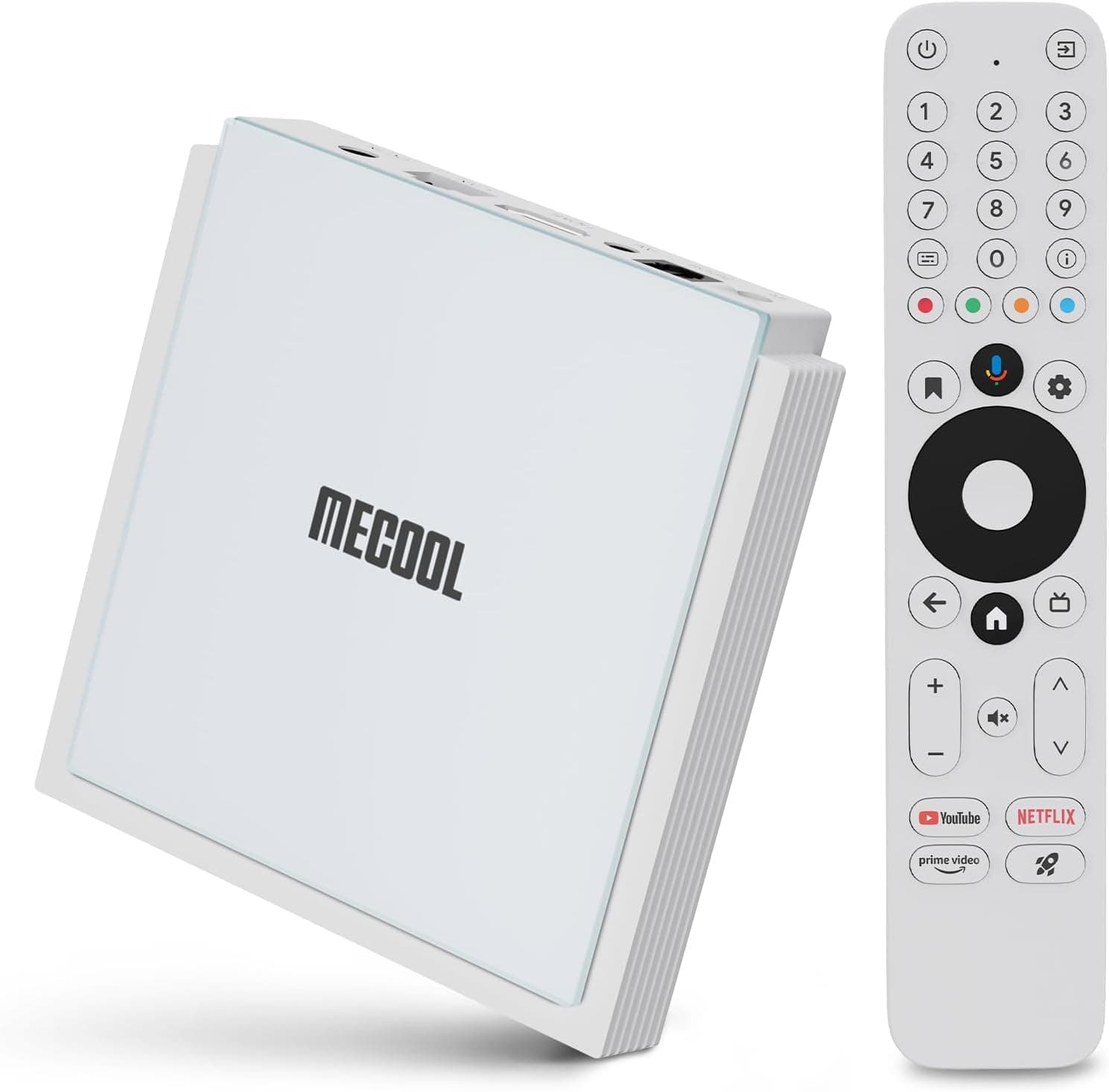 Mecool Android TV Box 11.0, KM2 Plus Deluxe Smart TV Box 4GB 32GB with Netflix Certified, Google Assistant Dolby Atmos and Vision, Supports AV1 HDR 4K 2.4G 5.0G WiFi6 BT5.0 with Amlogic S905X4