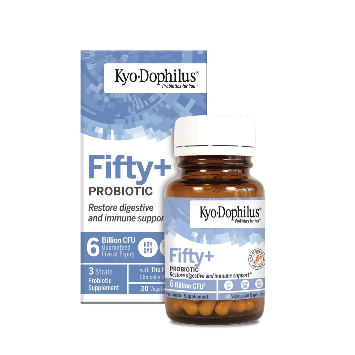 Fifty+ Probiotic, Restore Digestive and Immune Support*, 30 Vegetarian Capsules