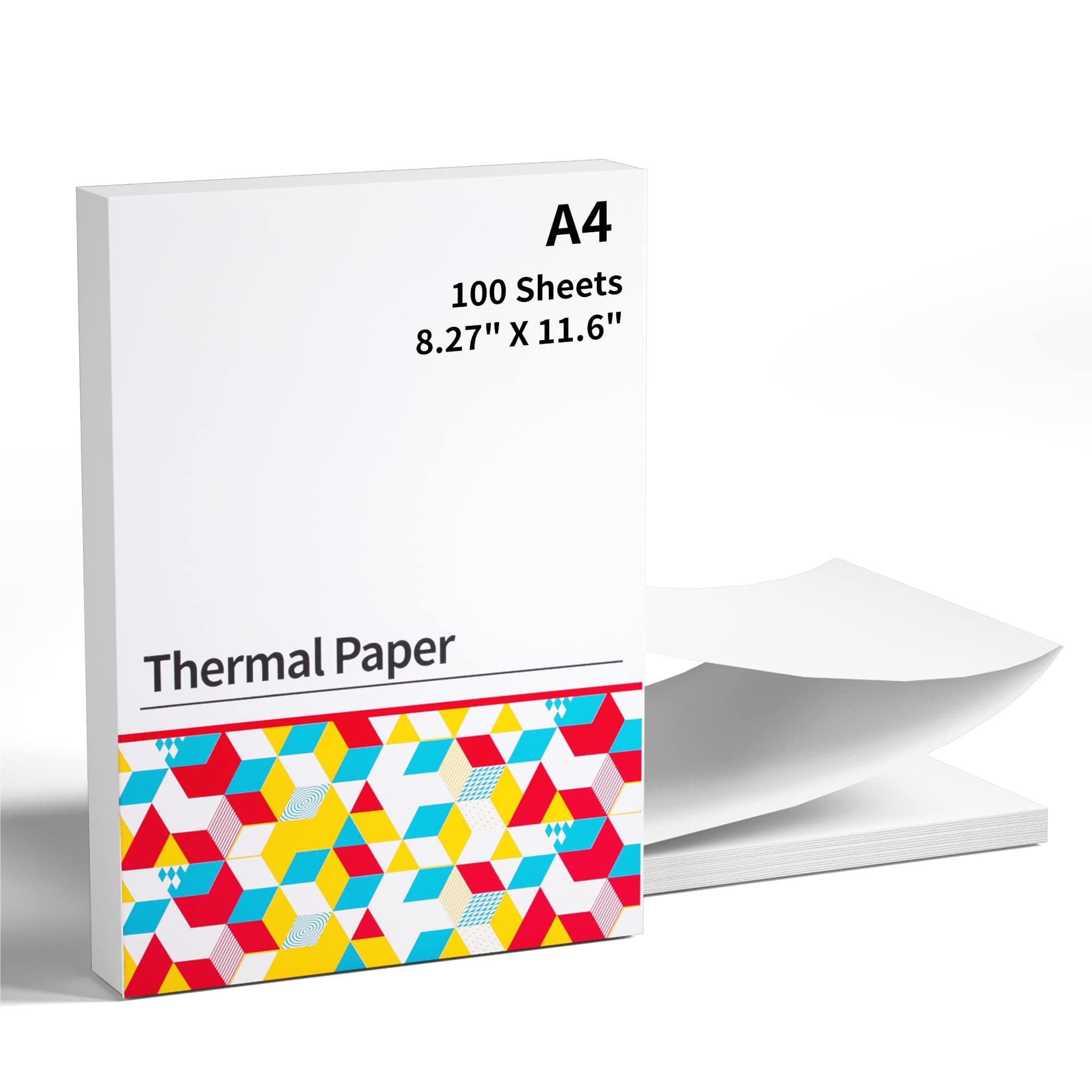 Itari A4 Thermal Printer Paper, Continuous Thermal Paper for Picture, Homework,Contract,Compatible for M08F,Brother PocketJet PJ762/PJ763MFi, HPRT MT800/MT800Q Printer, 8.27"x11.6", 100 Sheets
