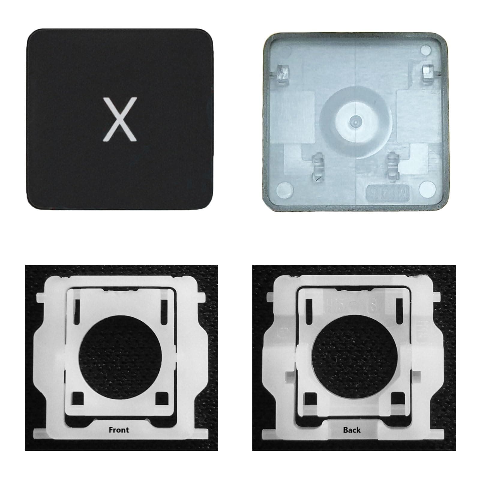 Individual Key Cap with Hinge Replacement for (M1 M2) MacBook Pro A2141 A2251 A2289 A2338 A2442 A2485,Replace for MacBook Air A2179 A2337 A2681 Keyboard Keycap (X Key)