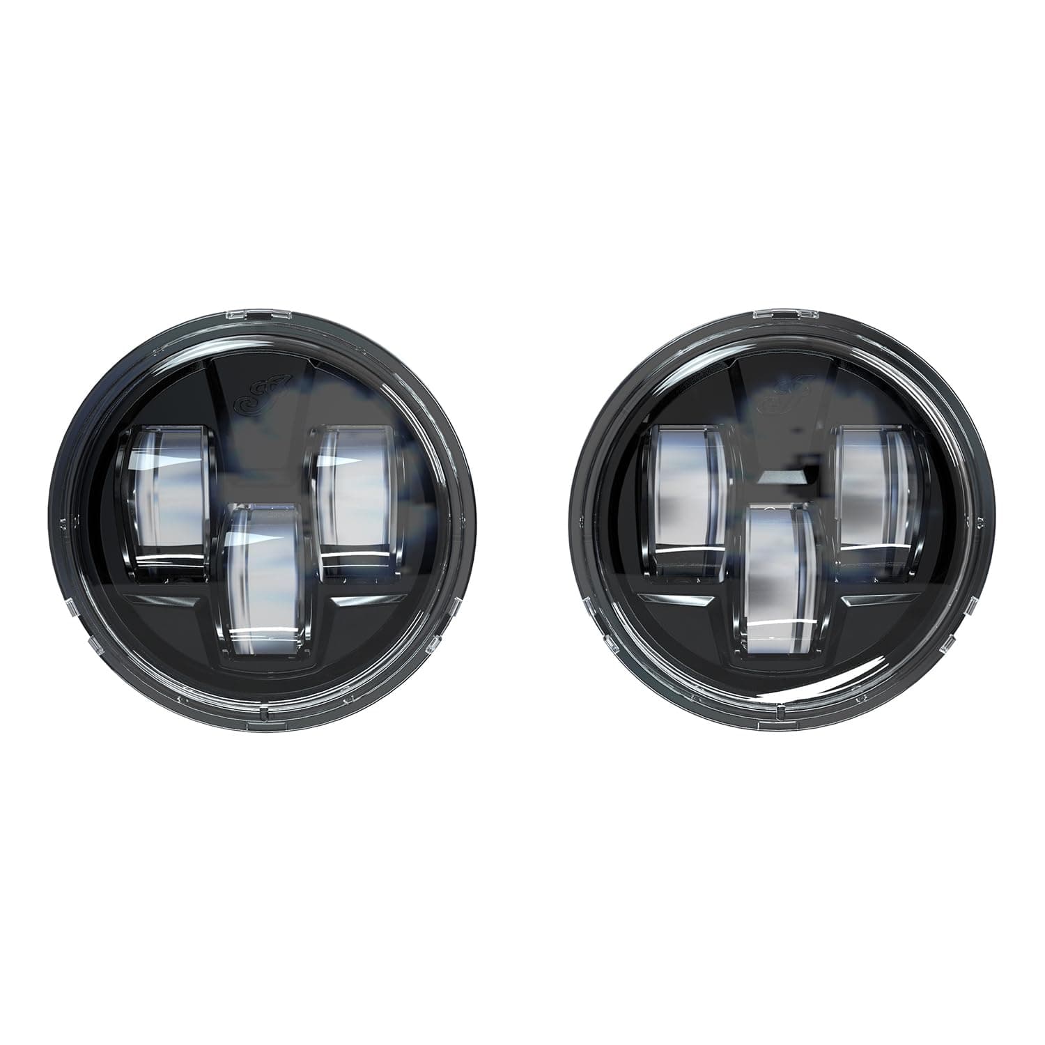 Indian Motorcycle Driving Lights Pathfinder S LED, Pair, for Specific Challenger, Chief, Chieftain, Pursuit Dark Horse, Roadmaster Limited Models and More, Gloss Black, 3.5-Inch Size - 2884708-266