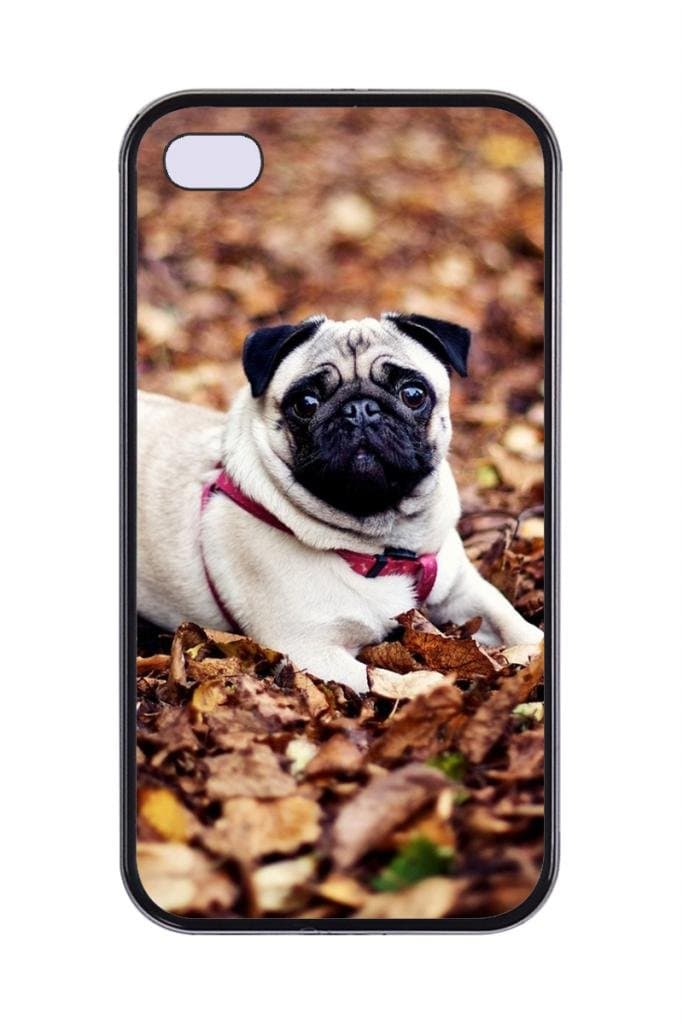 Generic Custom Picture Pug Phone Case Personalized TPU Rubber Snap On Skin Cover Back Case For iPhone 4,4S