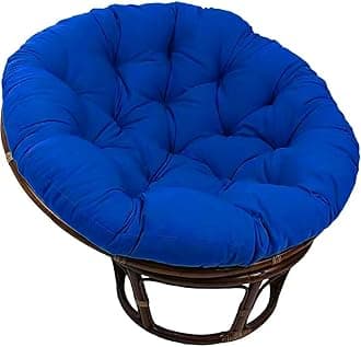 Large Round Papasan Chair Cushion, Thick Outdoor Rocking Chair Cushion, Rattan Hanging Basket Cushion, Egg Nest Replacement Pad(Blue 2,60 * 60cm)