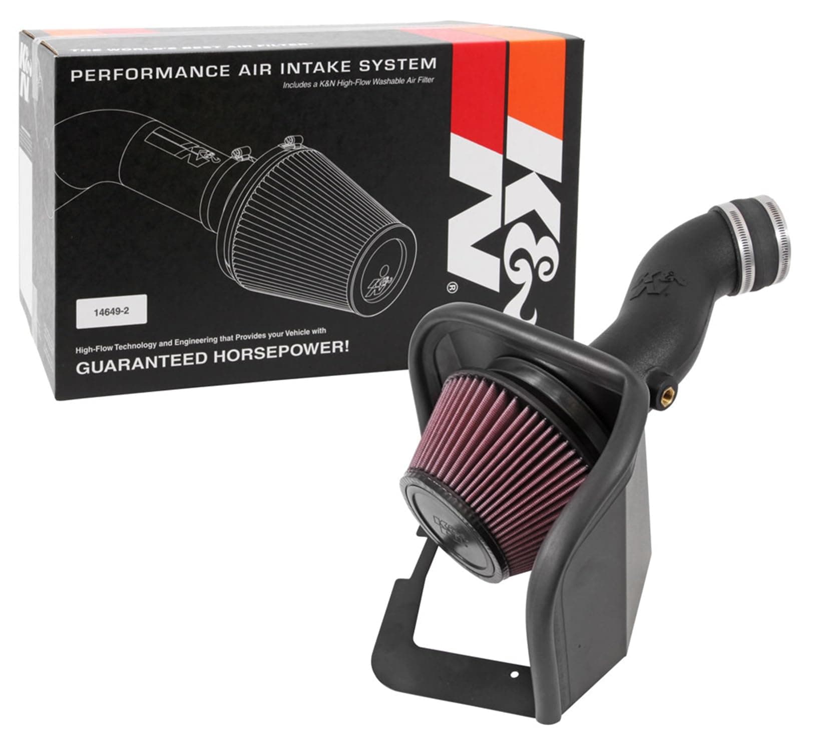 K&N Cold Air Intake System: High-Flow Air Filter, Increase Performance & Acceleration: Compatible with 2015-2016 Chrysler: 200, 57-1572