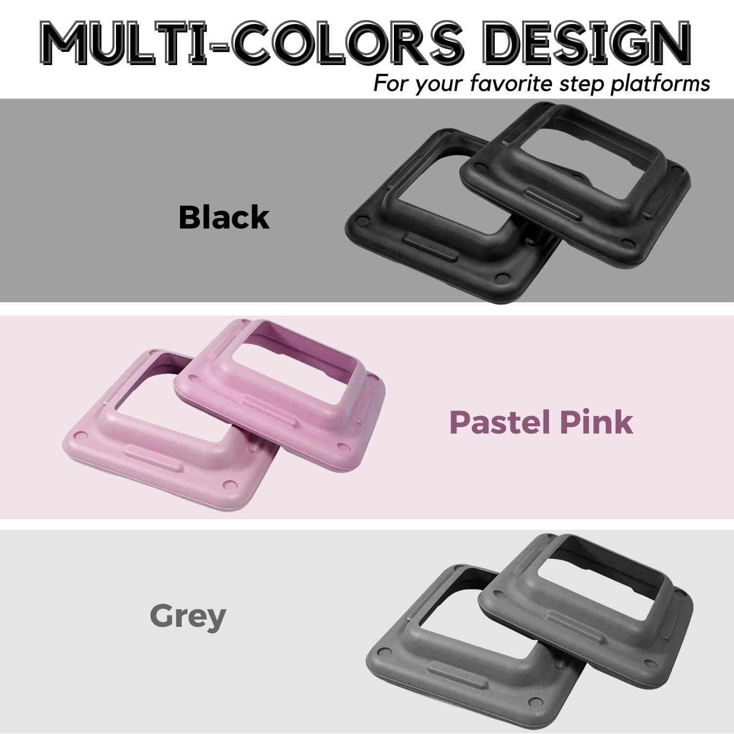 Yes4All Aerobic Exercise Workout Step Platform Extra Risers - Health Club Size with 2 Adjustable Risers