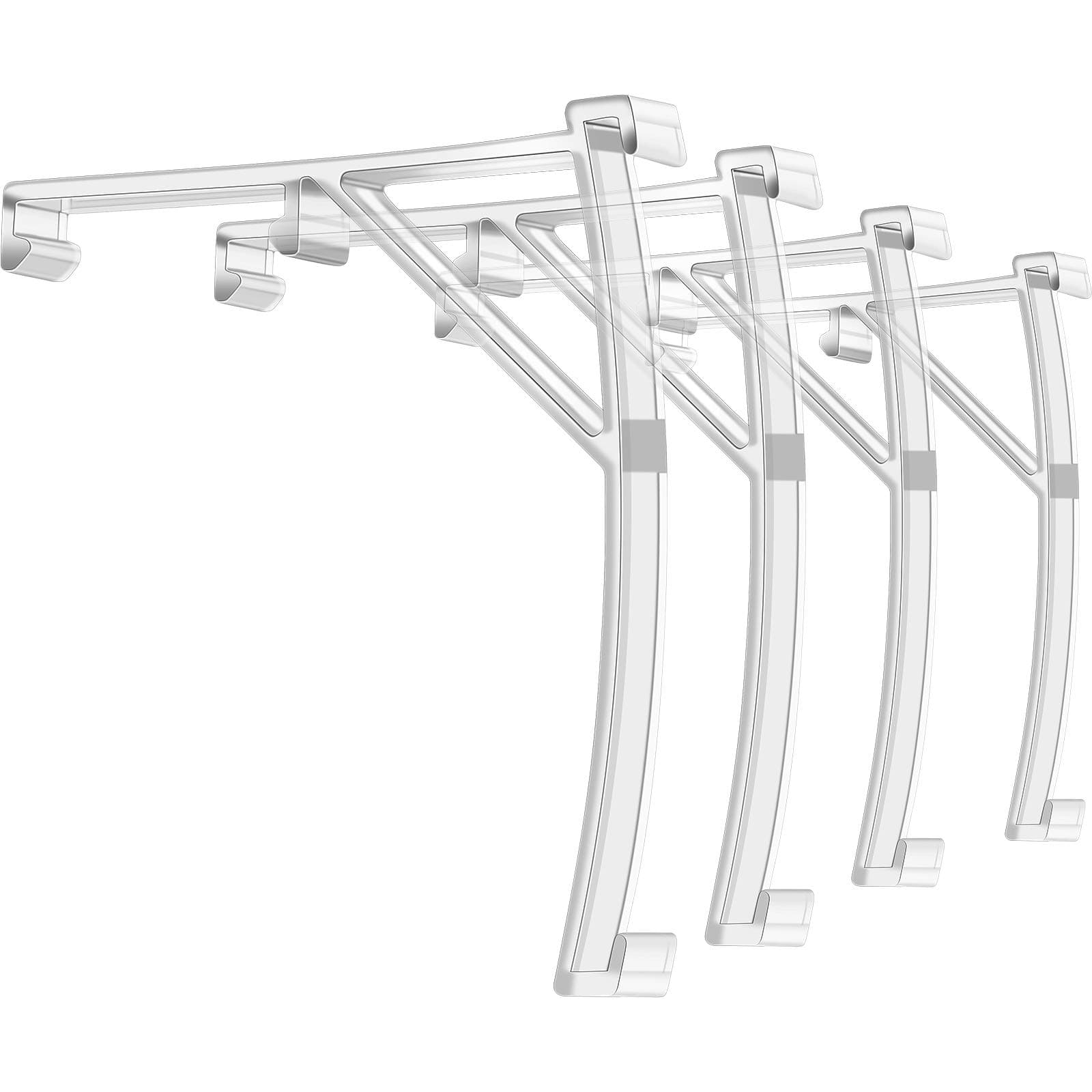 Patelai Valance Clips Plastic Vertical Blinds Brackets 3.5 Inch Vertical Blinds Clear Plastic for Blinds Parts Accessory Components (4)