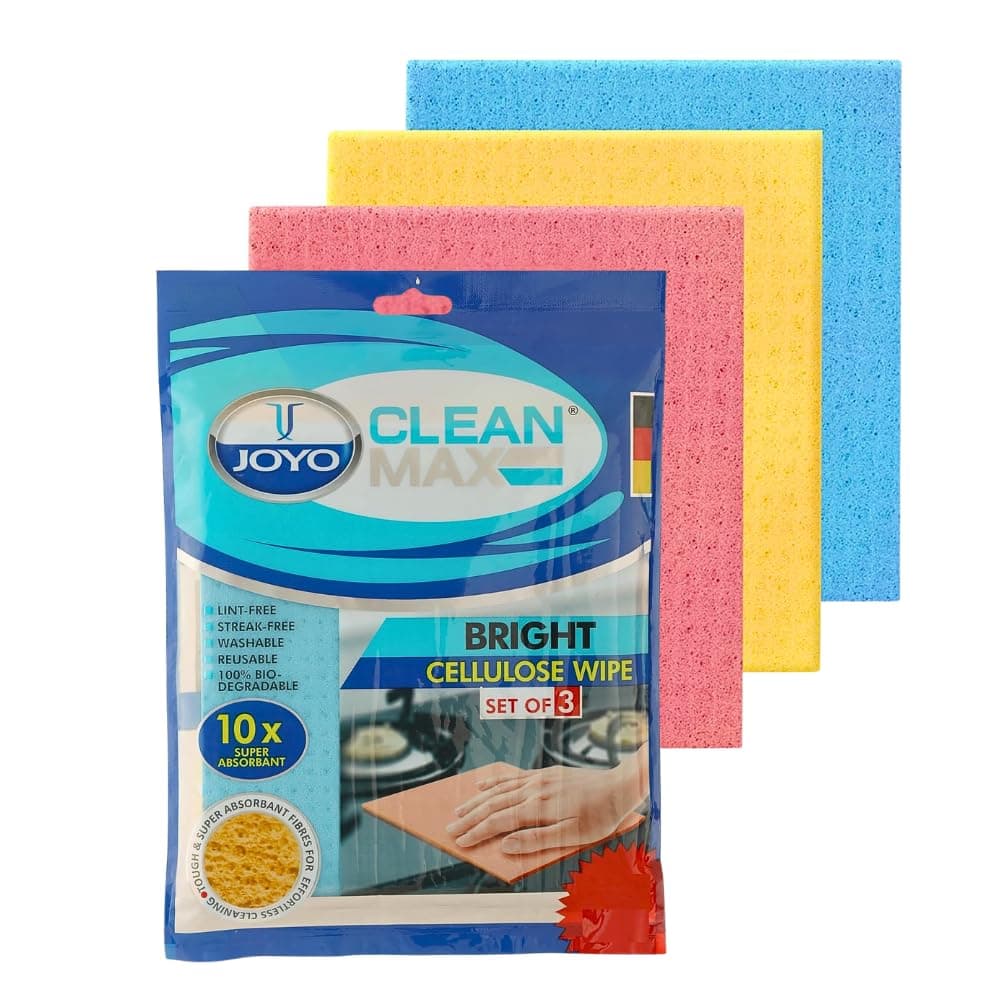 Clean Max Bright Cellulose Wipes (3-Pieces)